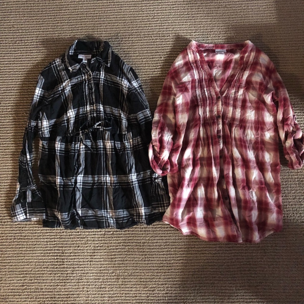 Maternity Plaid Tunic Bundle